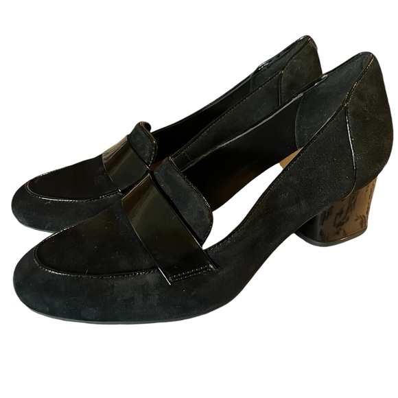Unstructured by Clarks Un Cosmo Way‎ Womens 7.5 Black Pump Heels Loafers Comfort - Picture 1 of 8